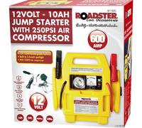 BARGAINS-GALORE 12v Portable Car Jump Starter Air Compressor Battery Start Booster Diy in Yellow BARGAINS-GALORE Yellow