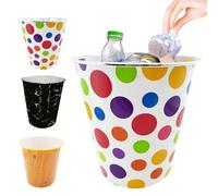 BARGAINS-GALORE 2 X Plastic Dust Waste Bins - Rubbish Paper Disposal | For Home, Office, & Bedroom, Round Bathroom Bin, Multi Purpose Household General Waste, Strong Durable | Set Of 2