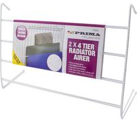 BARGAINS-GALORE 2 X Radiator Airer 4 Tier Clothes Dryer Indoor Towel Holder Laundry in White BARGAINS-GALORE White