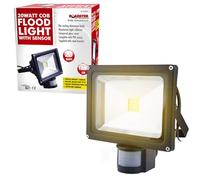 BARGAINS-GALORE 20W Pir Led Cob Floodlight - Modern Security Flood Light, Motion Sensor Lighting Outdoor Clear Visibility, Durable 20 Watt | Safety Protection Adjustable Time Switch