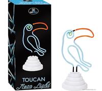 BARGAINS-GALORE 22CM NEON TOUCAN LIGHT LAMP BEDROOM LED NIGHT COLOURFUL USB BATTERY GIFT NEW