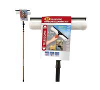 BARGAINS-GALORE 3.5m Telescopic Extending Window Cleaner Kit Glass Clean Multi Use in Orange BARGAINS-GALORE Orange