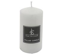 BARGAINS-GALORE 4 X WHITE 10CM UNSCENTED CANDLE BURNING RELAX PILLAR WAX HOME DECOR XMAS GIFT