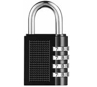 BARGAINS-GALORE 40mm Security 4 Digit Combination Padlock Shackle Weatherproof Strong in Black BARGAINS-GALORE Black