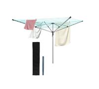 BARGAINS-GALORE 50m Rotary 4 Arm Folding Clothes Airer Garden Laundry Washing Line in Grey BARGAINS-GALORE Grey
