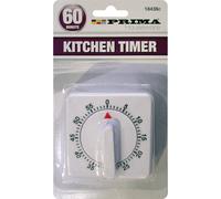 BARGAINS-GALORE 60 Minutes Kitchen Timer Clock Alert Food Cooking Baking Classic in White BARGAINS-GALORE White
