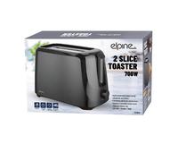 BARGAINS-GALORE 700w 2 Slice Electric Toaster Twin Slot Toast Bread Warmer Maker Black BARGAINS-GALORE Black