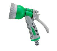 BARGAINS-GALORE 8 Dial Garden Hose Pipe Water Spray Gun Soft Grip Handle Multi Pattern in Green BARGAINS-GALORE Green