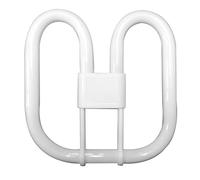 BARGAINS-GALORE Fluorescent Light Bulb - 2/4 Pin Energy Saving 16w, 28w, 38w Slim Lamp Tube 2D | Long Life Lamp Durable | High Efficiency - Compact Pack of 1 Tube | 2/4-Pin White (4 Pin 38 Watt)
