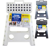 BARGAINS-GALORE Folding Handy Step Stool Handle Collapsible Multi Use Anti Slip Grip BARGAINS-GALORE Multicolor