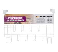 BARGAINS-GALORE New 10 Hook Over The Door Hanger | Clothing |Home Kitchen | for Coats Clothes Hat Towel Robe Jacket | for Bedrooms Bathroom Door | Over Door Storage