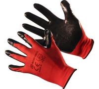 BARGAINS-GALORE Pack Of 12 Pairs, Heavy Duty Non-Slip Safety Work Gloves - Nitrile Coating, Secure Grip On Palm & Fingers | Suitable for Gardening, Builders, DIY Work | Extra Large Size, Black & Grey