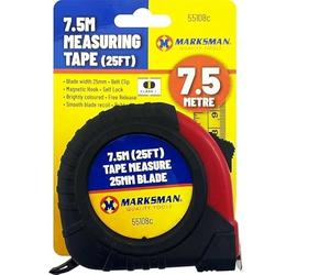 BARGAINS-GALORE Pack Of 2 Measuring Tapes - 7.5 Metre 25Ft Strong Grip, Builders, Construction, Carpenter, Diy Work, Hand Tool, Meter | Retractable Measurement Tape, With Metal Belt Clip