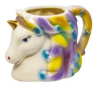 BARGAINS-GALORE Pack of 3 3D Unicorn Mugs Set - Fun Novelty Gift for Magic Unicorn Lovers | Strong Ceramic Cup Ideal for Kids | Suitable Gift for Birthdays, Parties, Festivals & Christmas