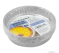 BARGAINS-GALORE Pack of 64 Disposable Medium Foil Flan Dishes - Aluminium Round Foil Pans | Disposable, Baking Trays | Pie Tins Pot Ideal for All Types of Pie | Strong Quality