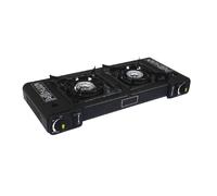 BARGAINS-GALORE Portable Double Gas Cooker Stove Outdoor Camp Cooker Diy Auto Ignition in Black BARGAINS-GALORE Black Double