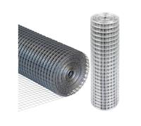 BARGAINS-GALORE Square Mesh Galvanised Garden Wire 600mm X 5m Chicken Fencing Wire Diy in Silver BARGAINS-GALORE Silver