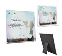 BARGAINS-GALORE Thank You Glass Mirror Plaque With A Special Message - Free Standing Sign Stand | Gift For Birthdays, Xmas & Special Occasions | Wall, Table, Desk Top, Decoration, Home, Office