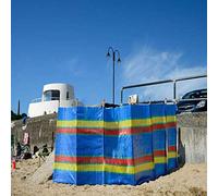 Bargains Hut 4 5 6 8 10 Pole Windbreak Wooden Windbreaker Beach Camping Caravan Holiday Sun Screen Shelter Tall Wind Break (6 Poles (5ft High x 12ft Long))