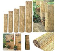 Bargains Hut Natural Peeled Reed Fence Garden Privacy Fence Wind Break Screening Wall 4m Roll (1, 1m x 4m (100x400cm))