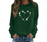 Bargains of The Day Sale Sweatshirt Hoodies for Women UK Womens Print O Neck Sweatshirt Round Neck Fit Pullover Tops Casual Long Sleeve Workout Next Sale Clearance Womens (M, XXL)