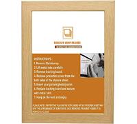 BargainShopAz A1 A2 A3 A4 A5 OAK MODERN STYLE FLAT FRAMES WOOD FINISH PHOTO PICTURE POSTER FRAMES (A3 (420mm x 297mm), OAK)