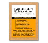 BargainShopAz MODERN STYLE SOLID WOODEN EFFECT PICTURE FRAMES PHOTO FRAMES POSTER FRAMES READY TO HANG OR TO STAND (A4 (CERTIFICATE SIZE), OAK)