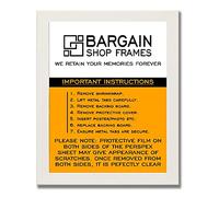 BargainShopAz MODERN STYLE SOLID WOODEN EFFECT PICTURE FRAMES PHOTO FRAMES POSTER FRAMES READY TO HANG OR TO STAND (50cm x 70cm, WHITE)