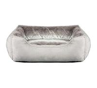 BargainsMania A Tale of Tails Harrogate Faux Fur Pet Bed - Grey - Upgrade Your Pet's Naptime With This Comfy And Luxurious Harrogate Faux Fur Ped Bed.