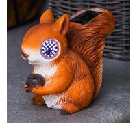 BargainsMania Animated Eyes Solar Light - Squirrel - Animated Squirrel Solar Light, Featuring Energy-Efficient LEDs and Charming Blinking Eyes