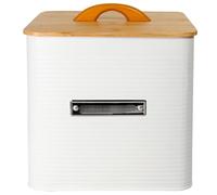 BargainsMania Bamboo Lid Jar - Made From Durable Materials, This Jar Is Perfect For Easy Access And Mess-Free Storage Of All Your Furry Friend's Snacks.