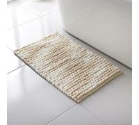 BargainsMania Bathroom Collection Marl Bath Mat - A Super Soft Bathroom Essential Which Provides The Perfect Feel When Stepping In And Out Of The Shower Or Bath - Dimensions: 50 X 80cm (Natural)