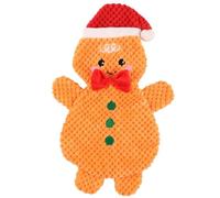 BargainsMania Christmas Crinkle Flatties - Gingerbread - With Stimulating Crinkle Sounds And Textures, This Dog Toy Is The Perfect Seasonal Companion For Your Pup