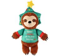 BargainsMania Christmas Sloth Plush Pet Toy - Christmas Tree - Perfect For Snuggles And Gentle Play, This Charming Plush Will Bring You And Your Pet Joy Throughout The Christmas Period