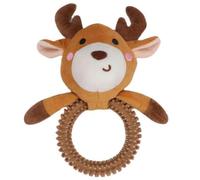 BargainsMania Christmas Spikey Ring Puppy Toy - Perfect For Tugging, Chewing, And Chasing, This Spikey Ring Puppy Toy Is The Perfect Way To Keep Your Furry Friend Stimulated (Reindeer)