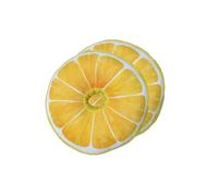 BargainsMania Cool Vibes Fruity Donut Pet Toy - Lemon - Great For Both Indoor And Outdoor Play, This Pet Toy Encourages Independent Play Through Sensory Stimulation (Pack Of 2)