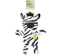 BargainsMania Crinkle Flatty Animal Toy - With Its Crinkle Texture And Irresistible Charm, This Dog Toy Is The Perfect Companion For Exciting Playtimes And Cosy Snuggles (Zebra)