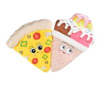 BargainsMania Crinkle Food Flatties Dog Toy - This Interactive Crinkle Toy Will Provide Your Furry Friend With Hours Of Pizzalicious Fun With A Side Of Zoomies (Pizza)