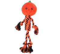 BargainsMania Halloween Rope Pet Toy - The Scarefect Pet Toy For Terrifying Tugs And Bloodcurdling Bites! Your Pet Can Sink Its Jaws Into The Rope And Have All Of The Fangtastic Fun! (Orange)