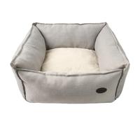 BargainsMania Herringbone Square Pet Bed - Give Your Furry Friend The Ultimate Comfort - A Stylish Place For Your Pet To Rest Their Head - Dimensions: 65 X 65cm