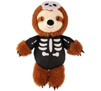 BargainsMania Howl-O-Ween Sloth Toy - With Crinkle And Squeaky Sounds, This Interactive Dog Toy Is A Burst Of Eerie Excitement For Your Furry Friend To Enjoy This Halloween (Skeleton)