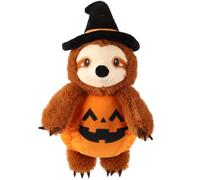 BargainsMania Howl-O-Ween Sloth Toy - With Crinkle And Squeaky Sounds, This Interactive Dog Toy Is A Burst Of Eerie Excitement For Your Furry Friend To Enjoy This Halloween (Pumpkin)