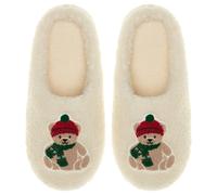 BargainsMania Kids Bear Slippers - Sizes 10-2 - Get In The Festive Spirit With These Cute Christmas Bear Slippers - Perfect For Keeping Little Feet Warm
