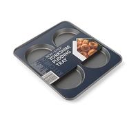 BargainsMania Kitchen 4 Cup Yorkshire Pudding Tray - So There’s Less Mess and Cleaning is Quick. It Also Heats Evenly to Give You Golden, Crispy Results Every Time - Non-Stick
