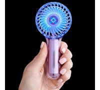 BargainsMania LED Colour Changing Handheld Fan - With Up To 5 Hour Runtime And 3 Speed Settings, It's The Perfect On-The-Go Cooling Solution.