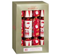 BargainsMania Merry Moments Christmas Crackers 12 X 11 - Put On Your Hat, Laugh At Some Silly Jokes And Enjoy The Inside - Includes: Party Hat, Joke, Gift