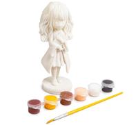 BargainsMania Model Paint Set - Arts and Crafts for Kids - Creative Gifts for Girls Boys - Educational Set Toy - Includes - 1 x Harry Model - 6 x Paints - 1 x Paint Brush - 1 x Card Scene (Hermione)