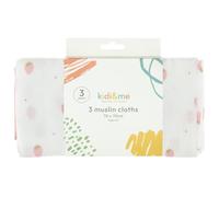 BargainsMania Muslin Cloths 3pk - This Three Pack Of Muslin Cloths Is Perfect For Keeping Your Little One Wrapped Up Safe - Breathable And Easy To Clean (Fruits)