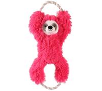 BargainsMania On Safari Rope Dog Toy - Entertain Your Furry Friend With Endless Safari Fun - This Rope Dog Toy Is Stimulating To Pups With Its Crinkly And Squeaky Sensory Features (Pink Sloth)