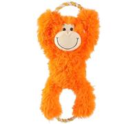 BargainsMania On Safari Rope Dog Toy - Entertain Your Furry Friend With Endless Safari Fun - This Rope Dog Toy Is Stimulating To Pups With Its Crinkly And Squeaky Sensory Features (Orange Monkey)